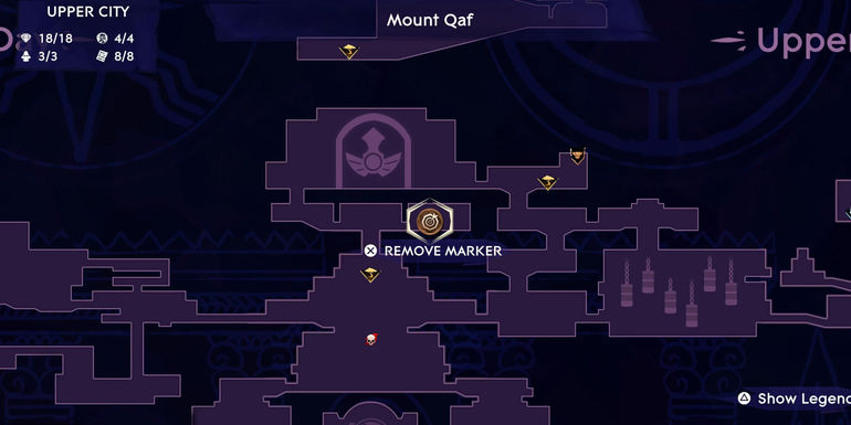 Prince of Persia: The Lost Crown - Upper City Map And Fast Travel Location