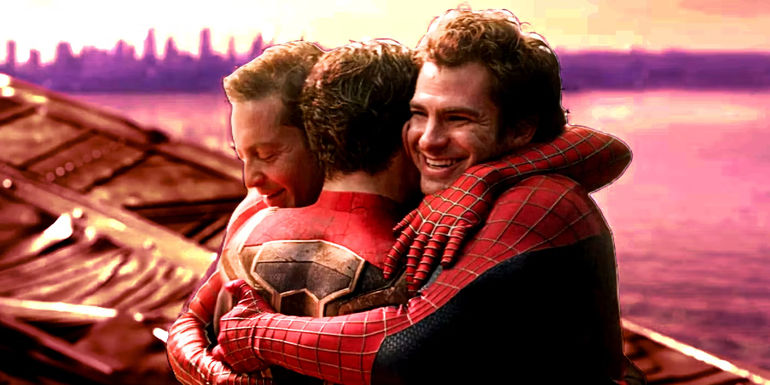 Spider-Man from all universes in Spider-Man No Way Home