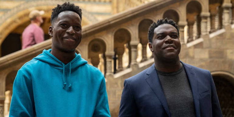 Sam and Edwin Akufo in a museum in Ted Lasso