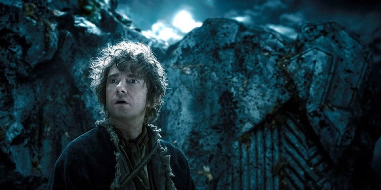 Martin Freeman as Bilbo Baggins with His Mouth Open in The Hobbit: The Desolation of Smaug