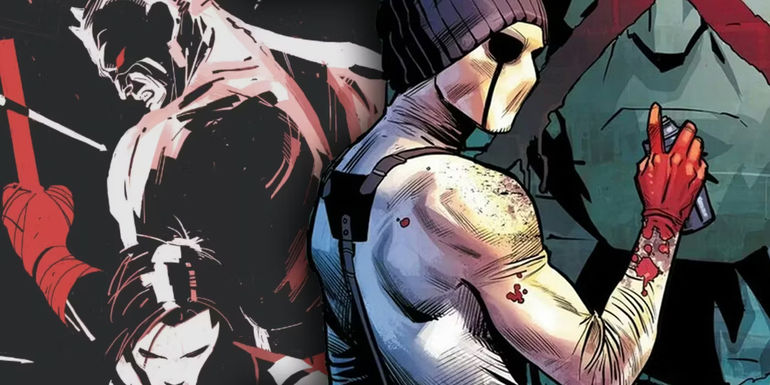Muse and Daredevil in artwork from Marvel Comics