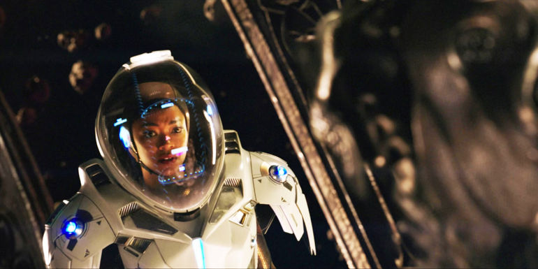 Burnham's space walk in Star Trek: Discovery