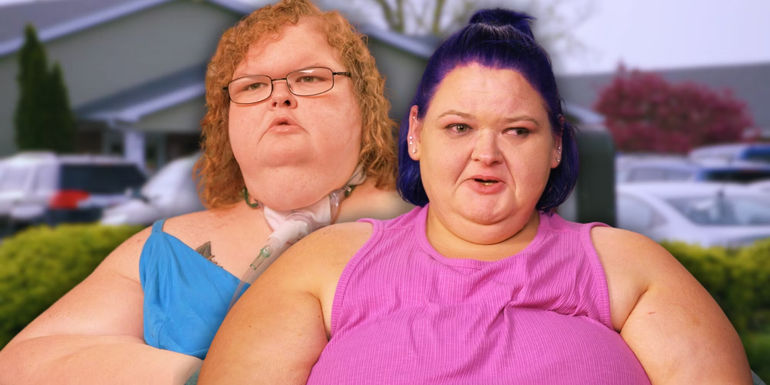 1000-Lb Sisters' Tammy and Amy Slaton looking emotional