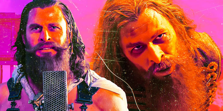 Composite image of Chris Hemsworth as Dementus in two different stills in Furiosa.