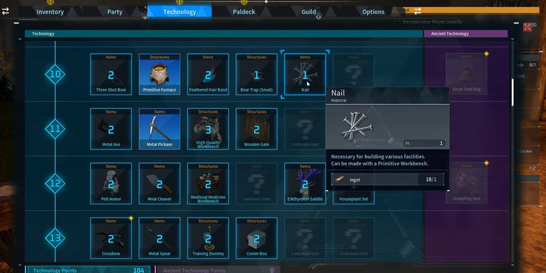 Mastering the Art of Crafting Nails in Palworld