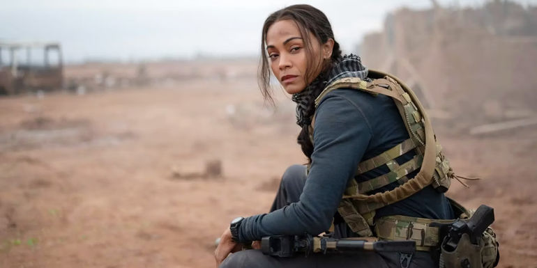 Zoe Saldaña as Joe in Special Ops Lioness