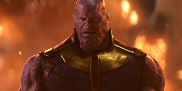 Josh Brolin's Thanos in Avengers: Infinity War looking serious