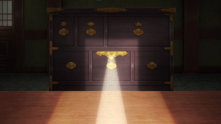 The Apothecary Diaries episode 16: The Cabinet being hit by sun rays (Image via TOHO Animation)