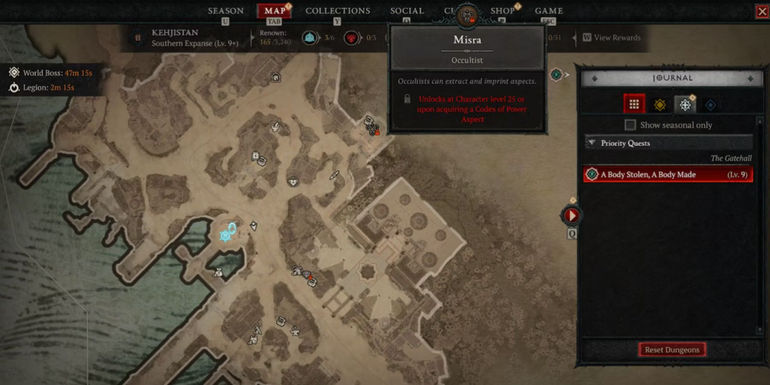 Diablo 4 map