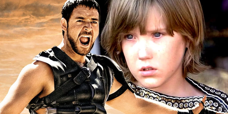 Russell Crowe as Maximus and Lucius in Gladiator