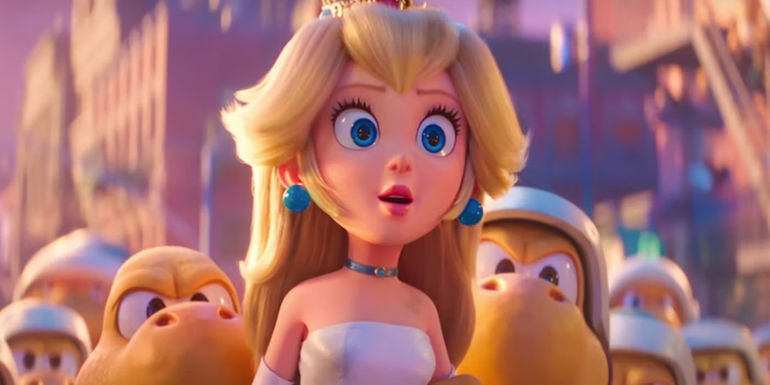 Peach looking hopeful in The Super Mario Bros Movie.