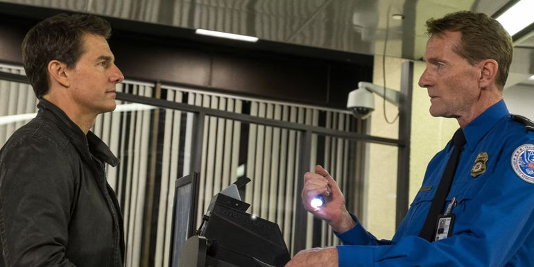Tom Cruise as Jack Reacher and Lee Child as TSA Agent in Jack Reacher: Never Go Back
