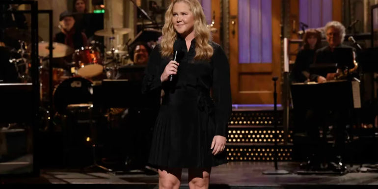 Amy Schumer on stage on Saturday Night Live