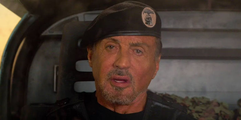 Sylvester Stallone as Barney Ross in the Expendables 4.