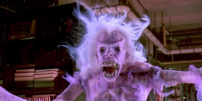 The Library Ghost roaring in Ghostbusters