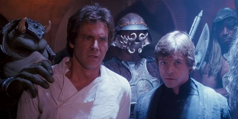 Han Solo and Luke Skywalker at Jabba's Palace - Star Wars Return of the Jedi
