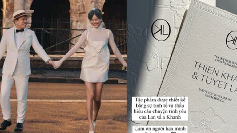 Bí Mật Trong Thiệp Cưới Sang Trọng của Siêu Mẫu Tuyết Lan