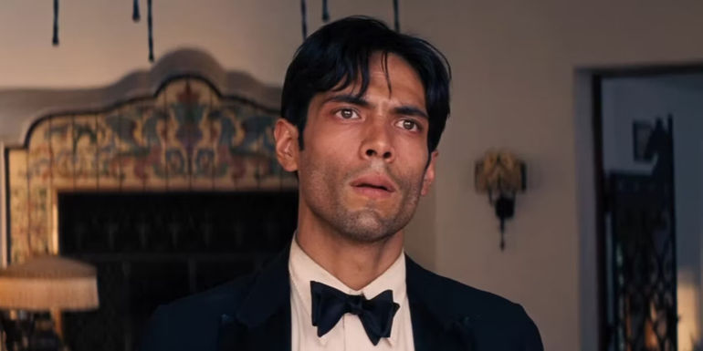 Manny Torres (Diego Calva) looks confused and upset in Babylon.