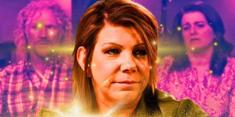 Sister Wives' Meri Brown with Kody and Robyn Brown background