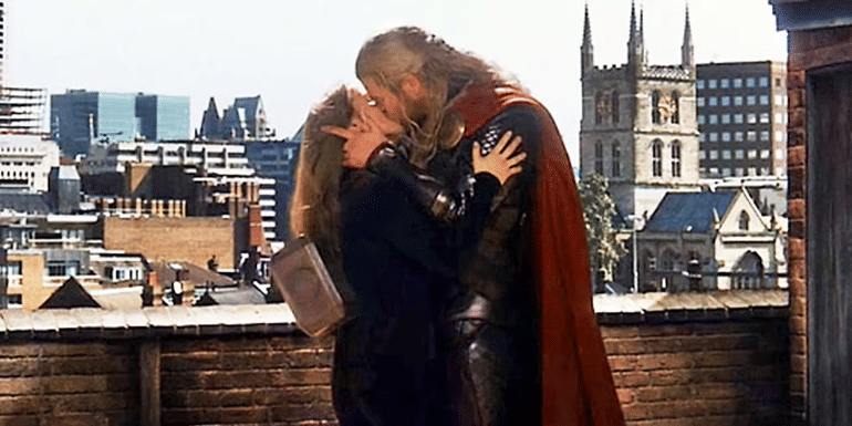thor and jane in the dark world post-credits scene