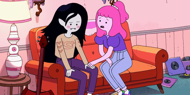 Marceline and Bubblegum comfort each other in Adventure Time_ Distant Lands Obsidian