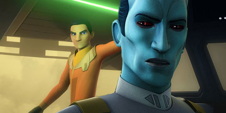 Thrawn and Ezra in Star Wars Rebels.