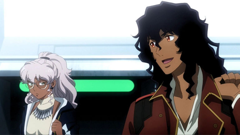 Naomi and the stranger will be seen working together in Metallic Rouge episode 5 preview (Image via Studio Bones)