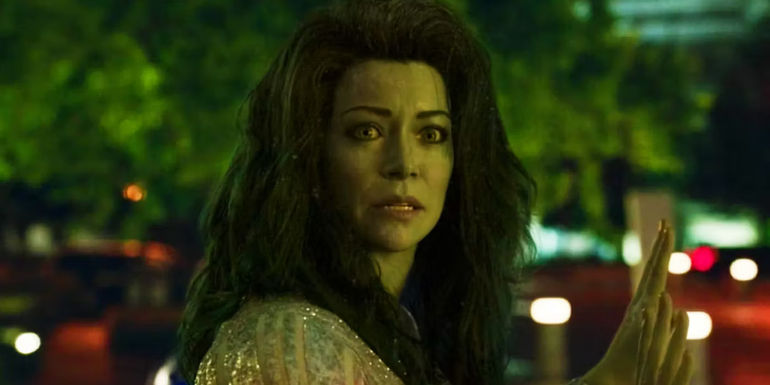 Jennifer Walters' She-Hulk raging in She-Hulk Attorney at Law