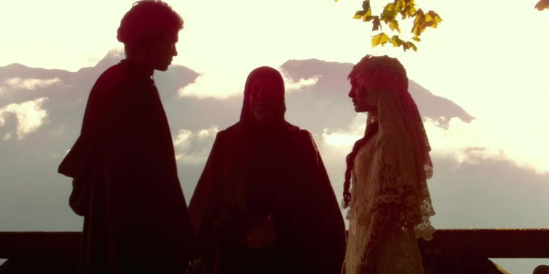 Padme and Anakin's Wedding in Star Wars: Episode II - Attack of the Clones