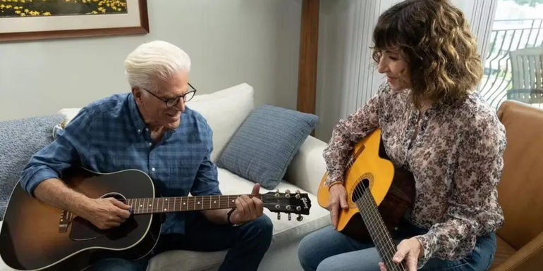 Ted Danson as Michael and Mary Steenburgen as the teacher in The Good Place