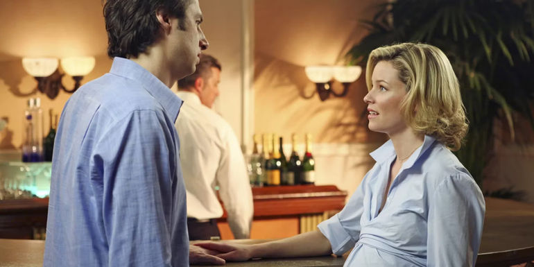 Zach Braff as J.D. and Elizabeth Banks as Kim in Scrubs