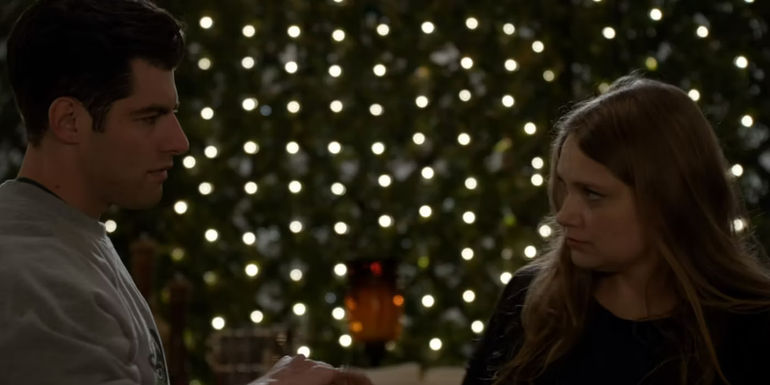 Max Greenfield as Schmidt and Merritt Wever as Elizabeth in New Girl