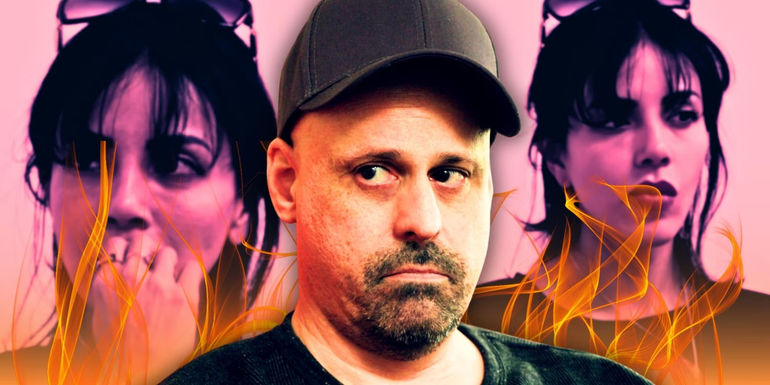 90 Day Fiance's Jasmine and Gino looking upset, with fire surrounding them