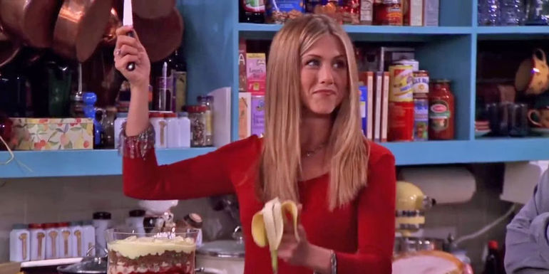 Jennifer Aniston as Rachel Green baking in Friends