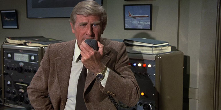 Steve talking to Ted on the plane in Airplane