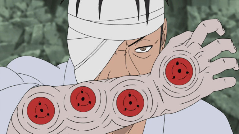 Danzo uses Izanagi against Sasuke Uchiha in the Naruto series (Image via Studio Pierrot)