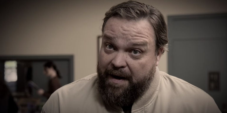 Irma's sponsor talking to Larry in Curb Your Enthusiasm