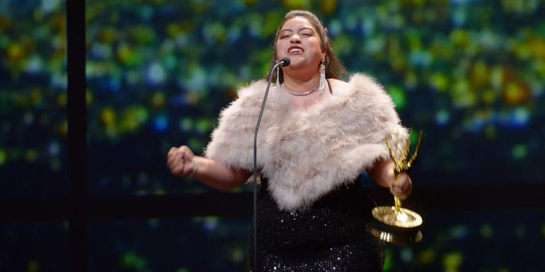 Maria Sofia wins an Emmy in Curb Your Enthusiasm