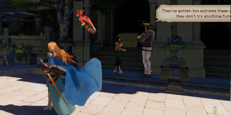 Granblue Fantasy Relink Katalina near a Whitewing chest