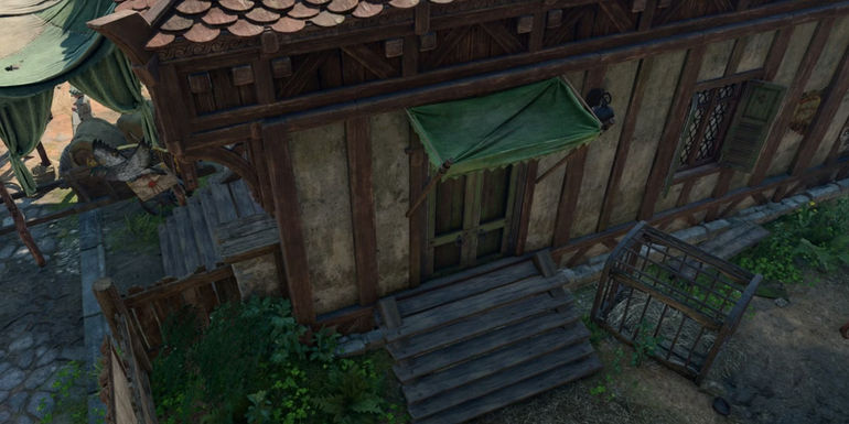 sword coast couriers side view with sign and kennel bg3