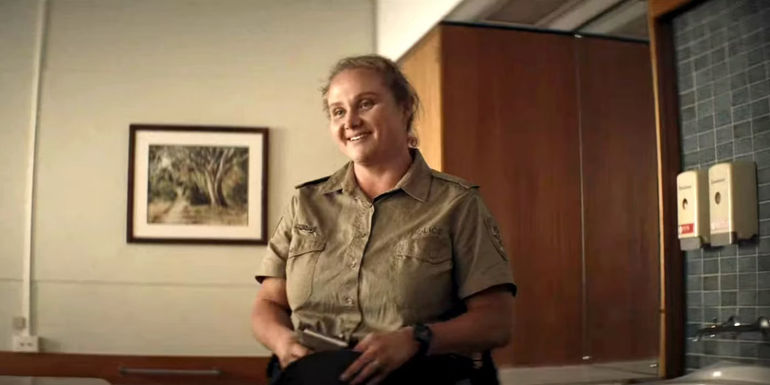 Danielle Macdonald as Probationary Constable Helen Chambers in The Tourist.