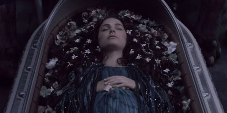 Padme's coffin in Revenge of the Sith