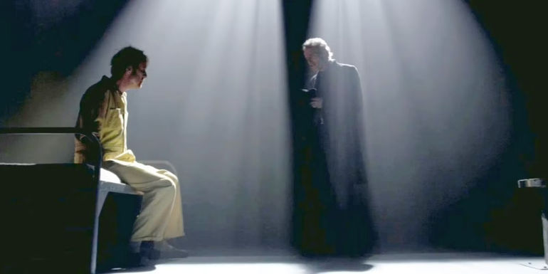 Curt Connors talks to Gustav Fiers in The Amazing Spider-Man 2