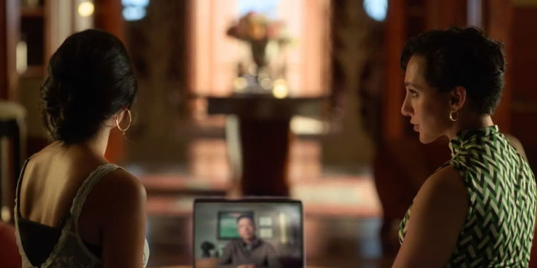 Leila & Anna Sitting In Front Of Computer In Death And Other Details.jpg