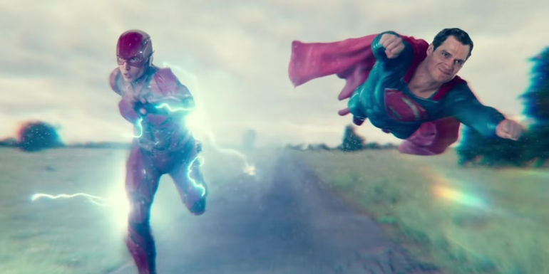 The Flash and Superman race in Justice League