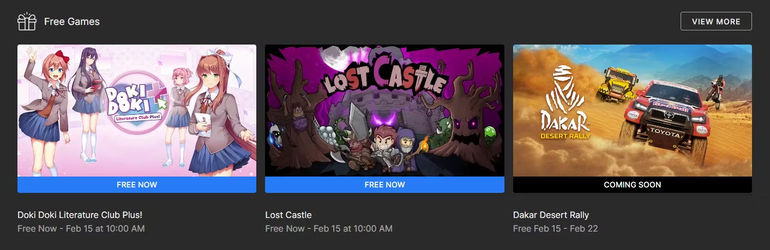 epic games store february