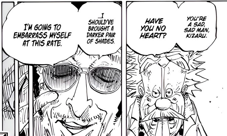Kizaru talking to Vegapunk (Image via VIZ media)