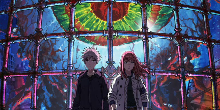 Heavenly Delusion's anime adaptation key visual, featuring Kiruko and Maru