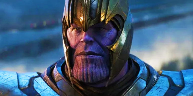 Thanos in his armor in Avengers Endgame