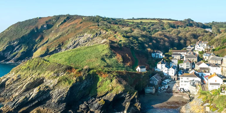 Aerial shot of Poldark location